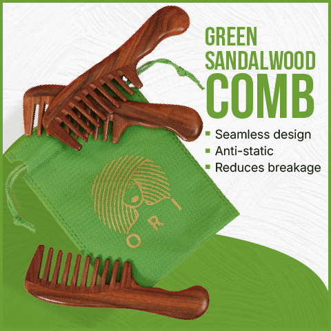 Green Sandalwood comb 