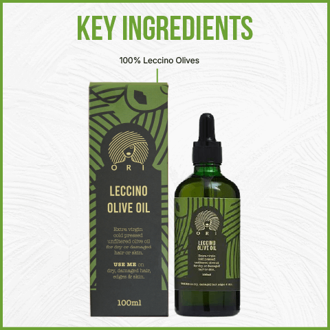 key ingredients - leccino olive oil - hair oil sealant