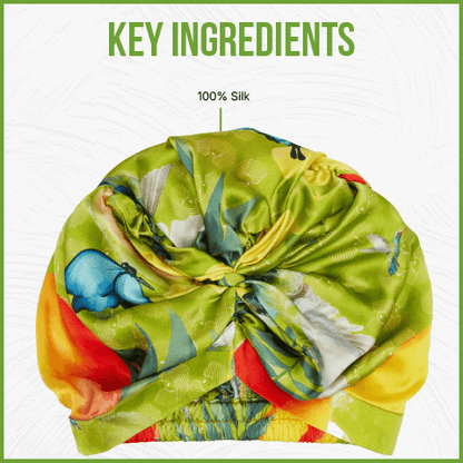 key ingredients - 100% silk bonnet (sleep hat) 