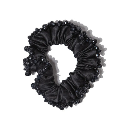 Hand Beaded Scrunchies (colour - black)