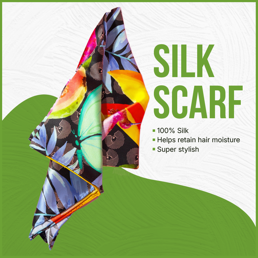 100% silk scarf