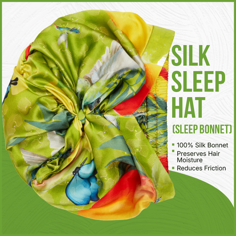 100% silk bonnet (sleep hat)